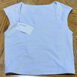 White V-Neck Sleeveless Top